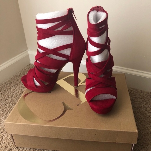 Charlotte Russe Shoes - Velvety Red Heels